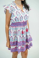 Victoria Dunn The Label Cotton Block Print Stella Mini Dress Size 2XL NEW NWT