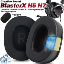 Headphone Earpad Cushion Cover For Creative Sound BlasterX H5 H7 Leather Earmuff
