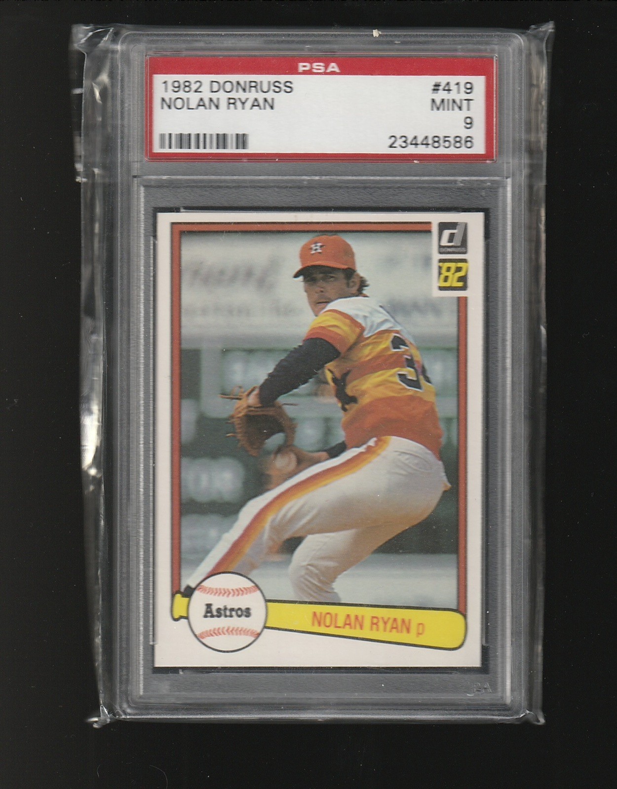 1982 DONRUSS #419 NOLAN RYAN PSA 9