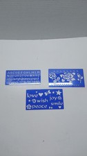 3 BLUE STENCILS 