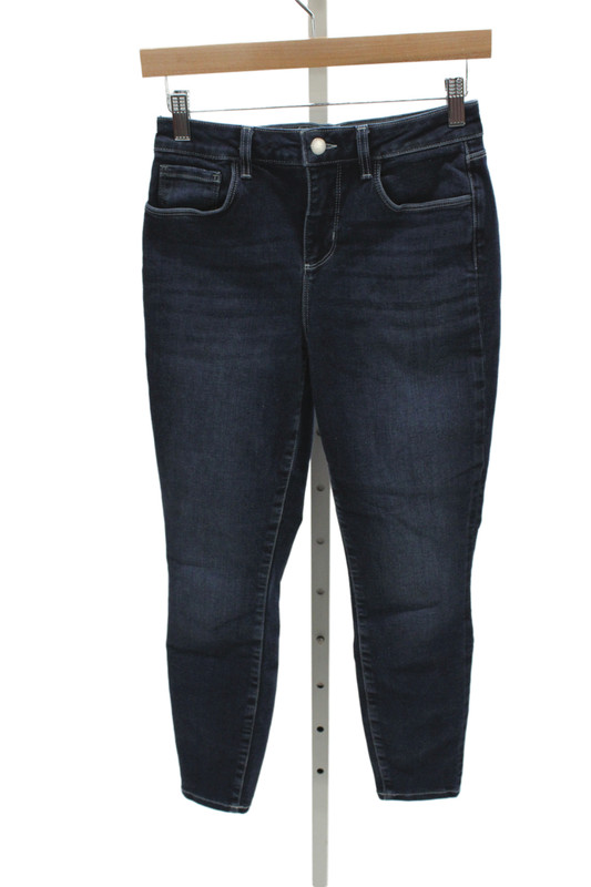 L Agence Women Skinny Ankle Jeans Dark Blue Mid Rise Size 25