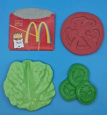 Vintage CDI McDonalds Pretend Play Food Lot of Fry Holder Tomato Lettuce Pickles