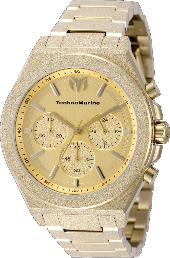 TechnoMarine Ocean Emperor Men's 43mm Gold Watch Radiant Gold TM