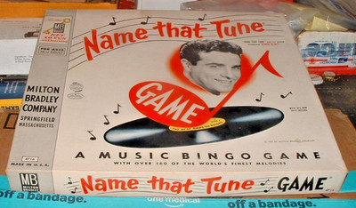 1957 Milton Bradley NAME THAT TUNE GAME #4716 CBS TV George DeWitt & LP record