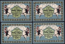 Germany Sellin 1921 Notgeld Lot 4 Emergency Paper Money Banknote Complete Set