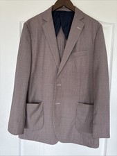 Brooks Brothers 1818 Fitzgerald Reda Italy Wool 43R Jacket Red Blue Check READ