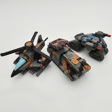 3x Micro Machines MILITARY Terror Troops 16 XENON WARRIORS VEHICLES Copter Trak