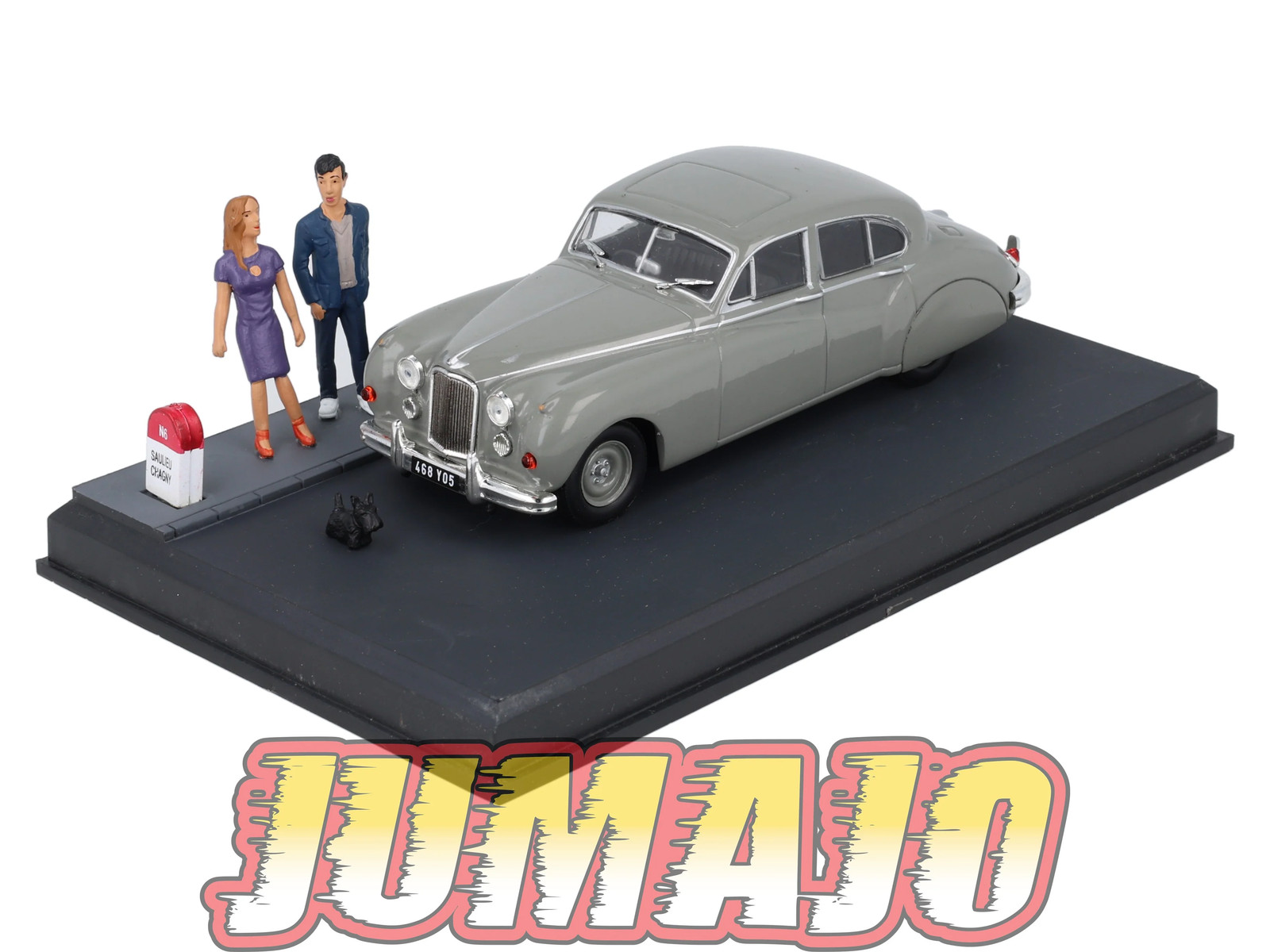 Diorama Route bleue JAGUAR MK VII Le Relai voiture IXO 1/43 NB48 miniature métal