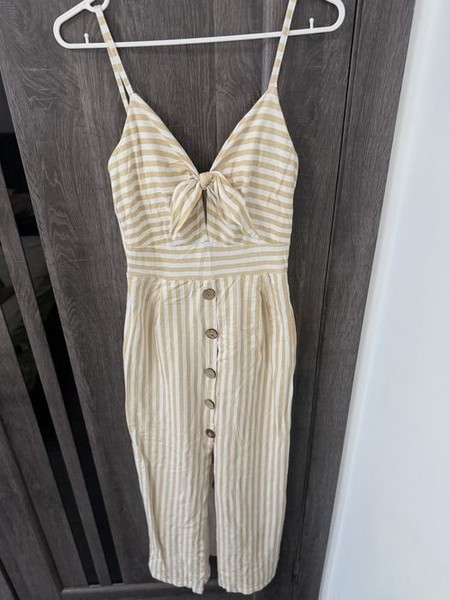 Women Dress Beige Linen 36