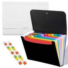 Expanding File Folder 13-Pocket Accordion Organizer A4 Document Storage