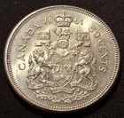1961 Canada 50 Cents Half Dollar - QEII
