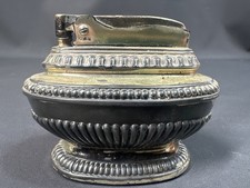 Ronson Lighter. Queen Anne. Gasoline. 1950s. Silver Plated.