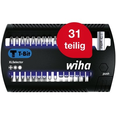 Wiha Bit Set XLSelector T-Bit 25 mm Phillips, TORX , Sechskant 31-tlg. 1/4''