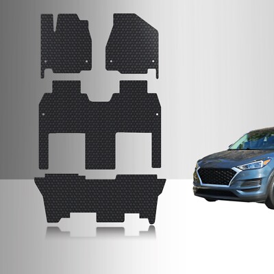 ToughPRO Floor Mats +3rd Row Black For Chrysler Pacifica Hybrid touring 2017-25