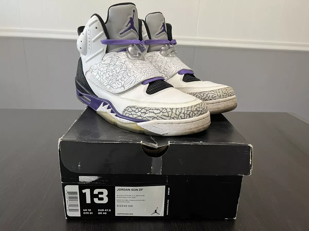 Size 13 Jordan Son of Mars Club Purple 2012