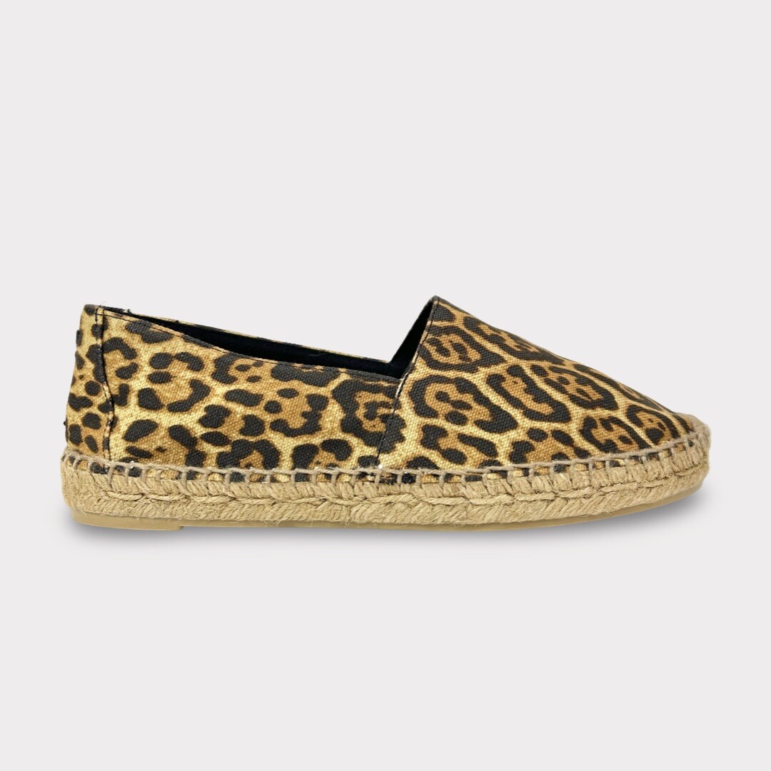 Espadrillas Saint Laurent in tela con stampa leopardata Donna 7 5