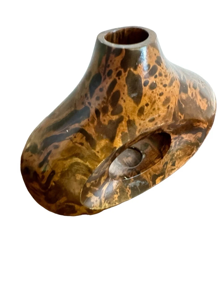 MCM Mango Madera Naturaleza Ventana Jarrón Candelabro Votivo Caprichoso Regalo Único Foto 3 de 4