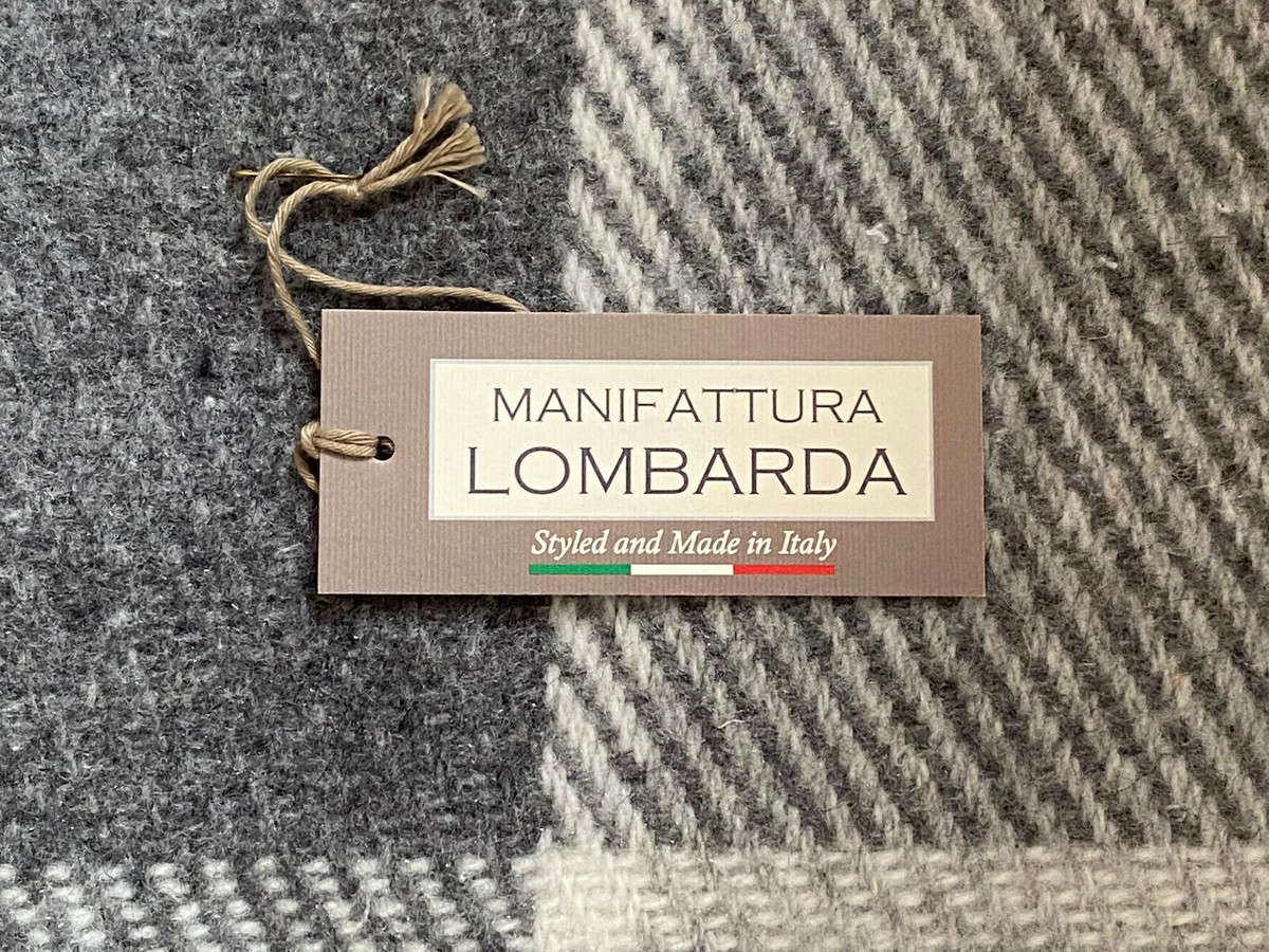 Italian Knit Buffalo Plaid Wool Blend Throw Blanket 51