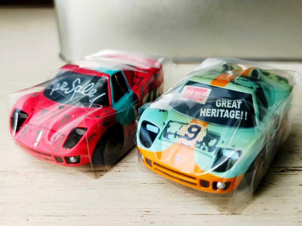 Coches de juguete Targa Choro-Q Old Garage Mustang Ford GT Thunder Bird Pull Back Japón Foto 4 de 4