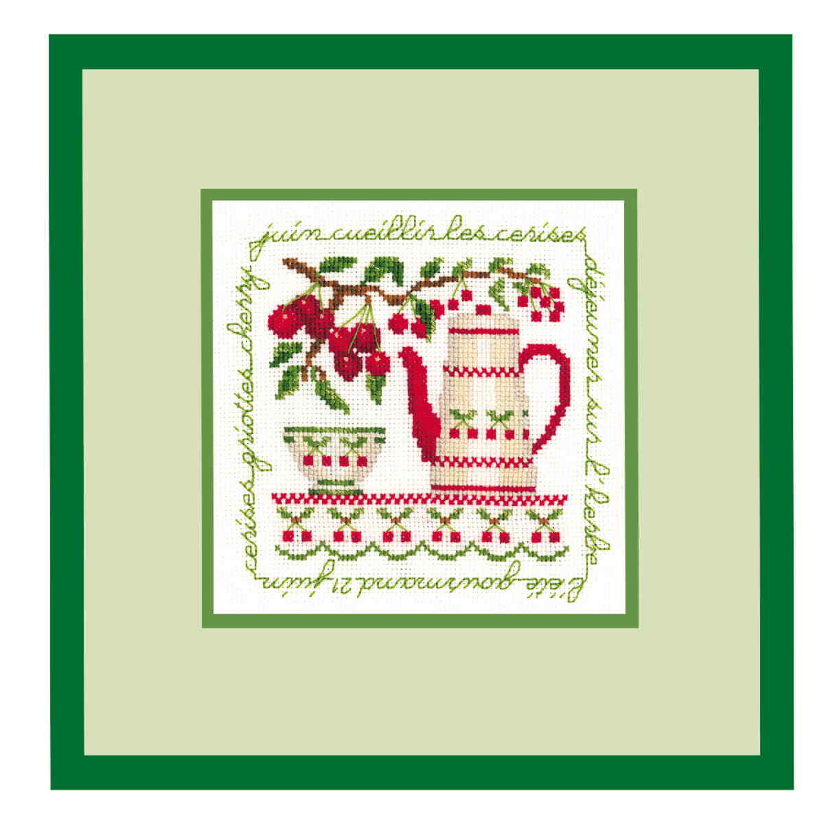 Kit de punto de cruz Le Bonheur des Dames "Junio ​​recogiendo cerezas", DIY, 11,