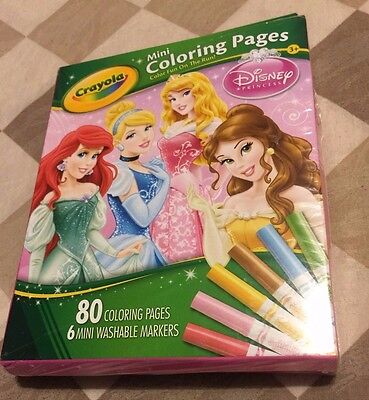  Crayola Mini Coloring Pages Disney Princess  80 pgs 6 