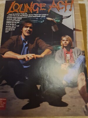 Vintage KURT COBAIN NIRVANA KRIST NOVOSELIC A4 POSTER KERRANG