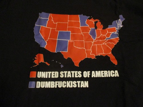 T-shirt mappa repubblicana USA xlg MAGA Trump - Foto 2 di 3