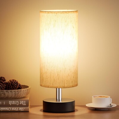 Small Table Lamp for Bedroom - Bedside Lamps for Nightstand, Minimalist Night St
