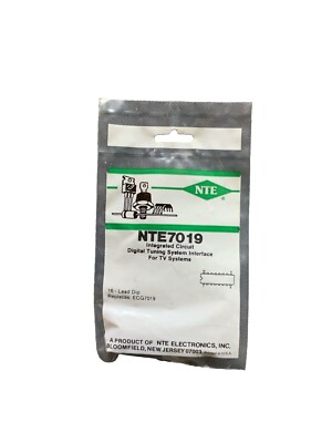 NTE7019 IC Digital Tuning System Interface For TV Systems DIP16 ECG7019