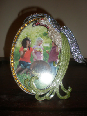 Peacock? Hummingbird? Photo Frame New 4'' X 6'' No Box Or Tag