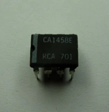 Lot of 2, MC1458CP1, CA1458E Dual Operational Amplifier, DIL DIP IC