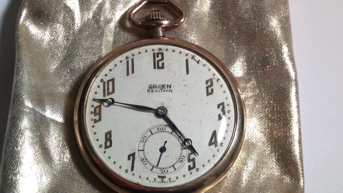 Gruen semithin shop pocket watch