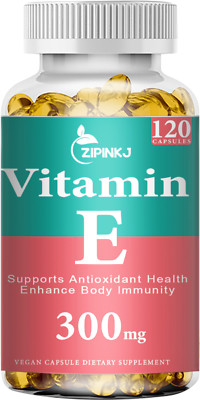Vitamin E 120 Softgels 800 IU Supplements - Natural Antioxidant & Immune Support