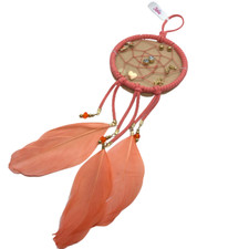 Justice Coral Colored Dreamcatcher Decoration w/ 6 pairs earrings NWT