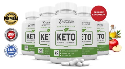 Slimlife EvolutionKeto ACV Pills 1275 MG Stronger Than Gummies Keto Support 5 Bt