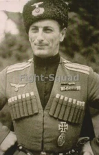 WW2 Picture Photo German Cossack Officer with Uniform 3297