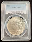 1923 Peace Silver Dollar $1 Coin PCGS MS62 Bright & Clean BU Coin