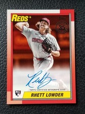 2025 TOPPS SERIES 2 RHETT LOWDER 1990 35TH ORANGE PARALLEL RC AUTO  1/25 REDS
