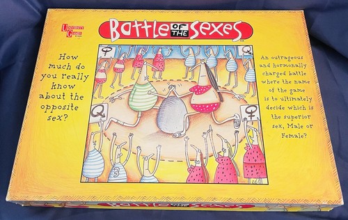 Juego de mesa completo vintage Battle of the Sexes edición 1997 hombre vs mujer años 90 - Imagen 7 de 9