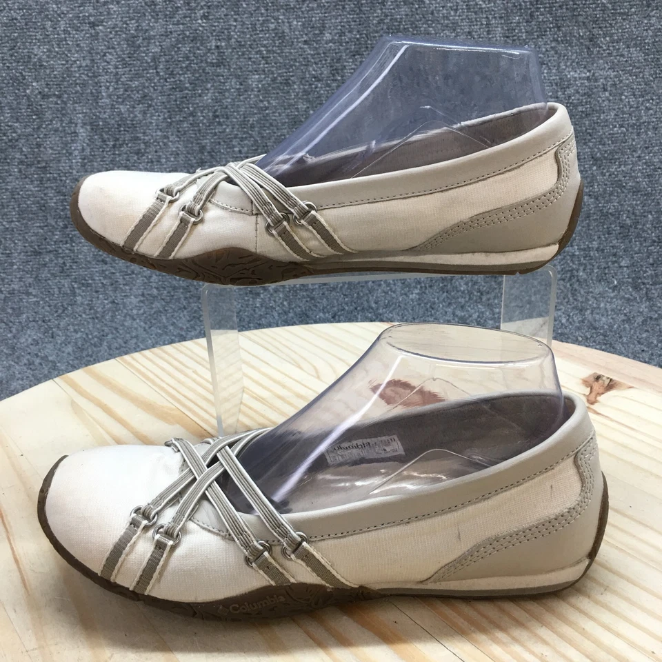 Zapatos Columbia para mujer 7,5 Kaci sin cordones blancos cómodos informales punta redonda parte superior baja Foto 2 de 4