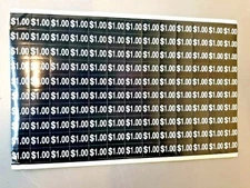 $1.00 VENDING MACHINE PRICE LABEL SHEET 130 STICKERS PER SHEET