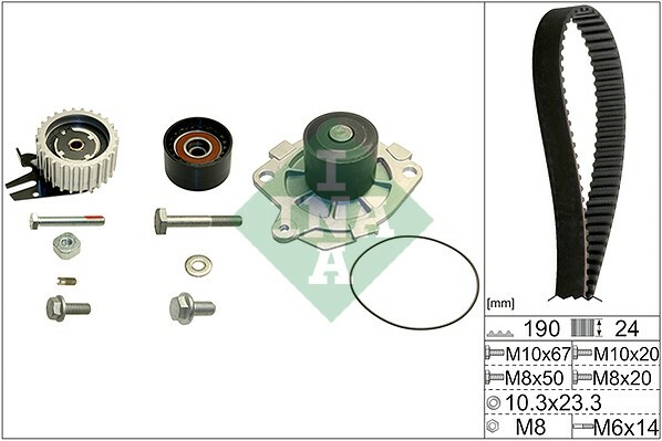 Ina 530 0624 30 Wasserpumpe & Zahnriemensatz FüR Alfa Romeo, Fiat, Opel, Saab-image