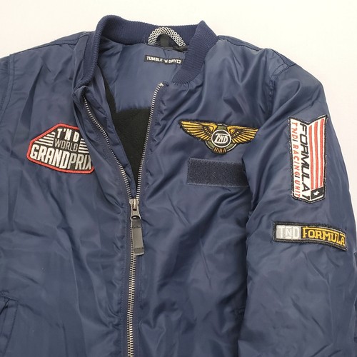 TUMBLE N DRY Boys MA-1 Bomber Jacket Formula 1 F1 Patch Fleece Insulate M 10-12y - Picture 3 of 8