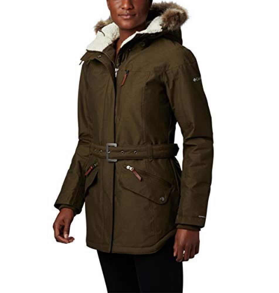 (TG. S) Columbia Carson Pass II, Giacca Impermeabile Donna, Verde (Olive Green),