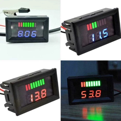 2x 12V-60V Marine Motorcycle Digital Voltmeters Voltage Meter Battery Gauge US - Bild 16 von 23