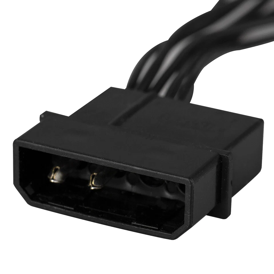 12V IDE Molex to 3pin 4 Way Splitter Cable PC Fan Power Connector Adapter Wire - Image 2 of 4