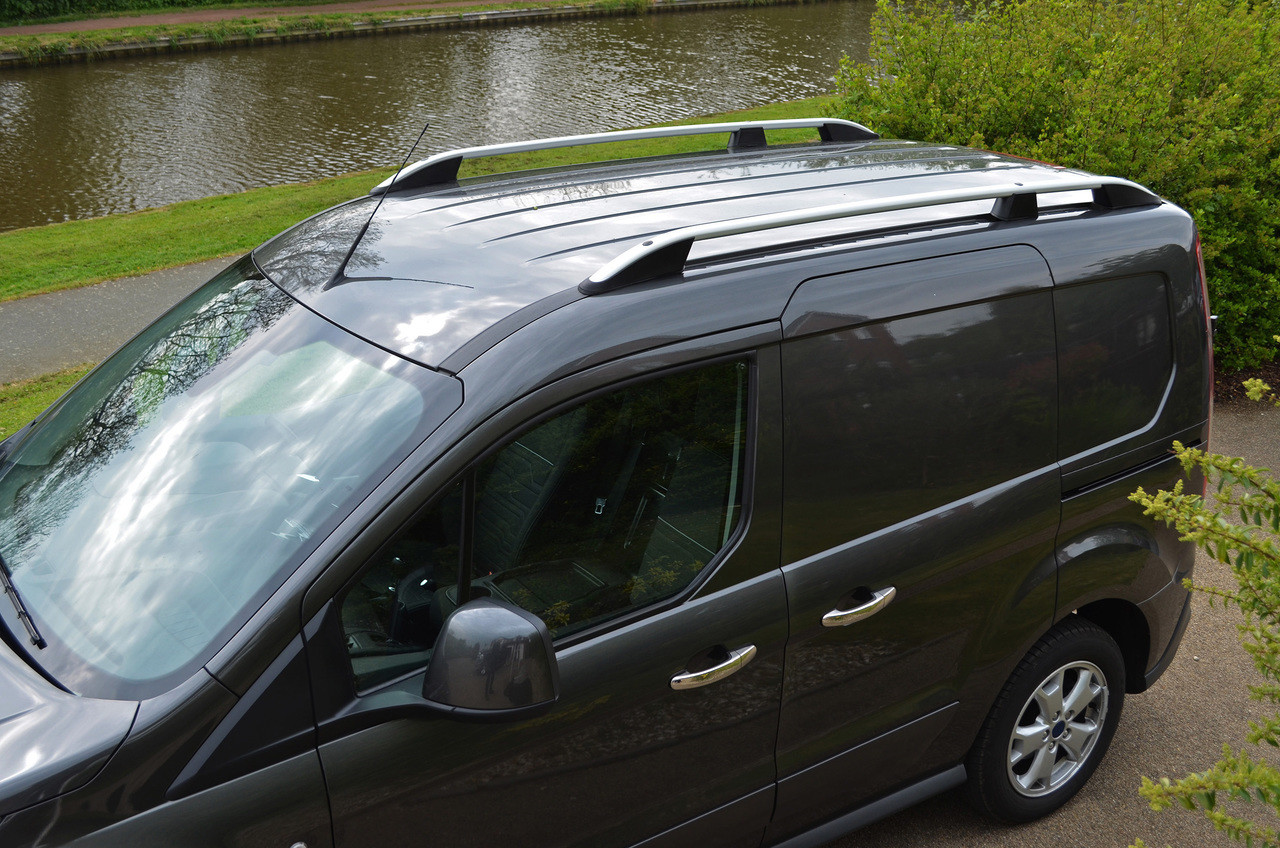 Aluminium Roof Rack Rails Side Bars Set To Fit L1 Ford Transit Connect