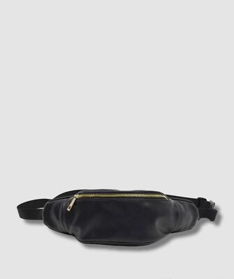 $45 Asos Women's Black Adjustable Waist Travel Pouch Fanny Pack Purse Belt  Bag