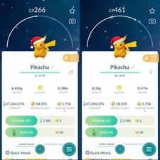 Pokemon Shiny Pikachu Wearing Santa Hat Costume - TRA'DE GO - Description