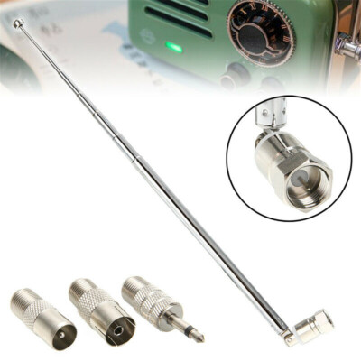Teleskop Antenne Ersatz F Radio FM AM Auto Stecker DAB UKW Audio 74cm